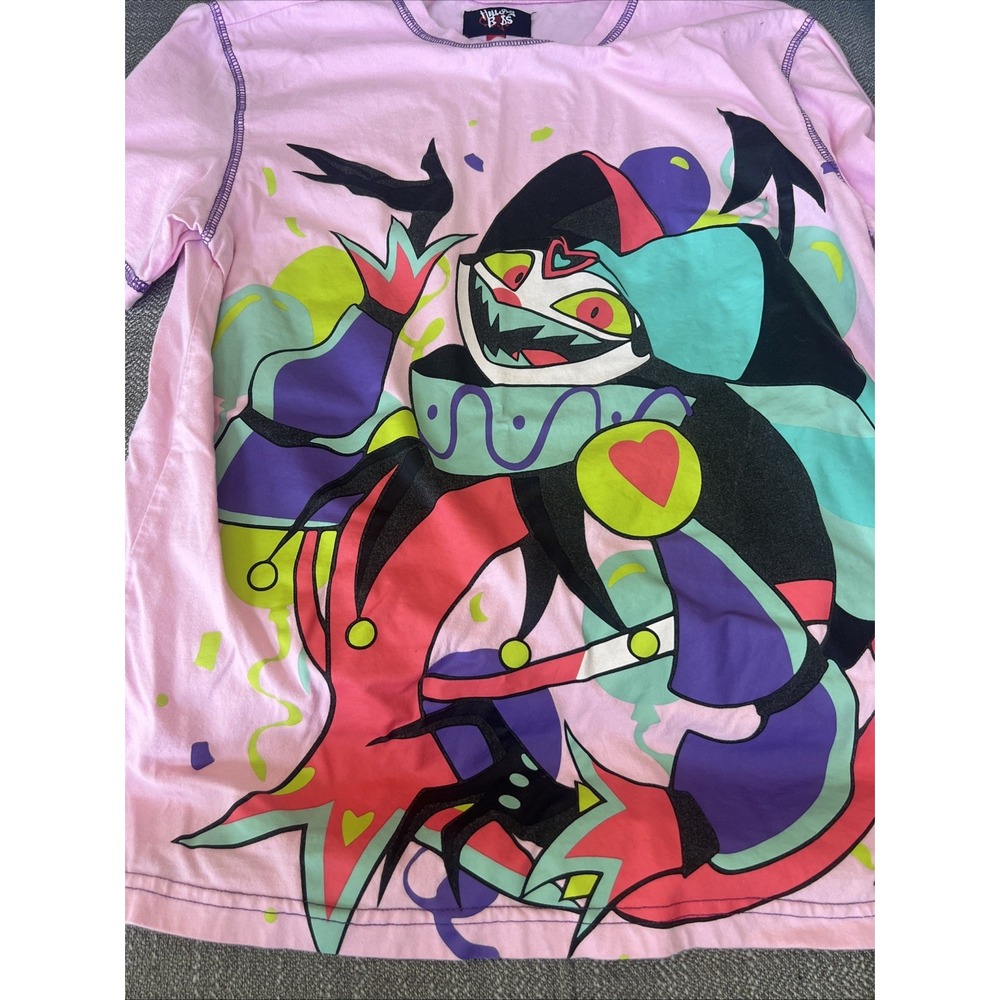 Hot topic Helluva Boss Fizzarolli Jumbo Print T-Shirt Size Small Pink
